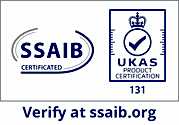 SSAIB Certificated UKAS Product Certification 131, verify at ssaib.org